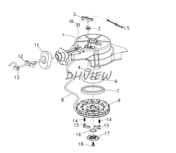 

Free shipping parts for Yamaha F4MSH hidea HD5F Recoil Starter Assy F4-01.01.00.00