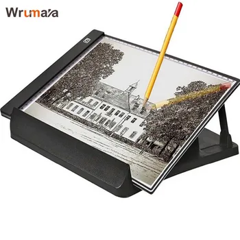 

Wrumava Portable A4 LED Writing Painting Light Box Tracing Board Copy Pads Drawing Digital Tablet Artcraft with 3 Brightness