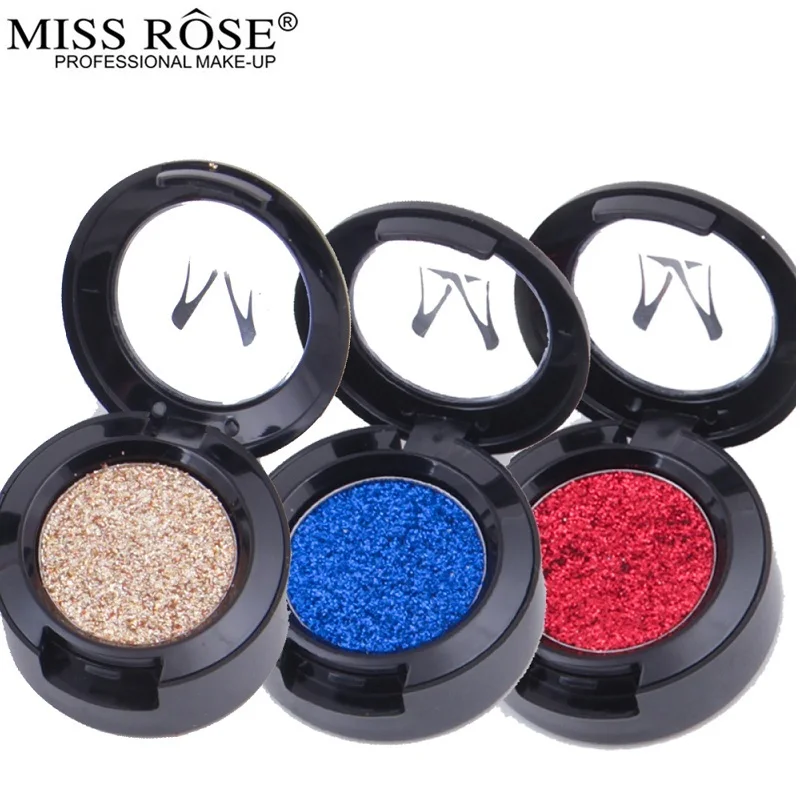 

MISS ROSE Makeup glitter eyeshadow powder pigment 24 color metallic shimmer eyeshadow palette waterproof long lasting MS039 @