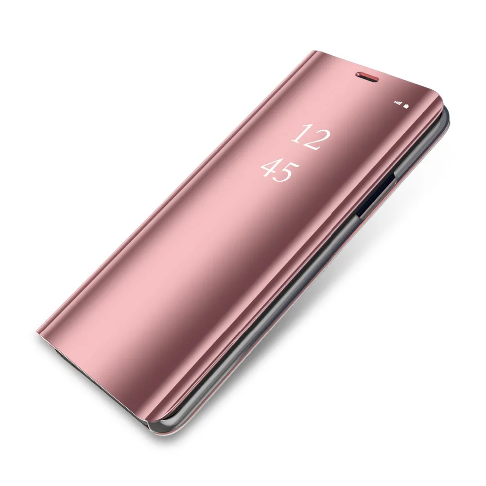 Для samsung Galaxy S10 9 Plus S8 S7 edge A5 A8 J7 чехол, роскошный флип-чехол с подставкой, прозрачный зеркальный чехол для смартфона samsung Note 10