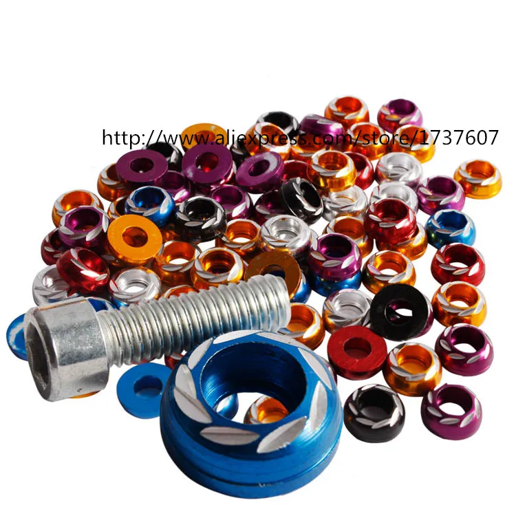 10pcs/lot Car Decorative License Plate Bolts Screws 6mm Thread Auto Hex