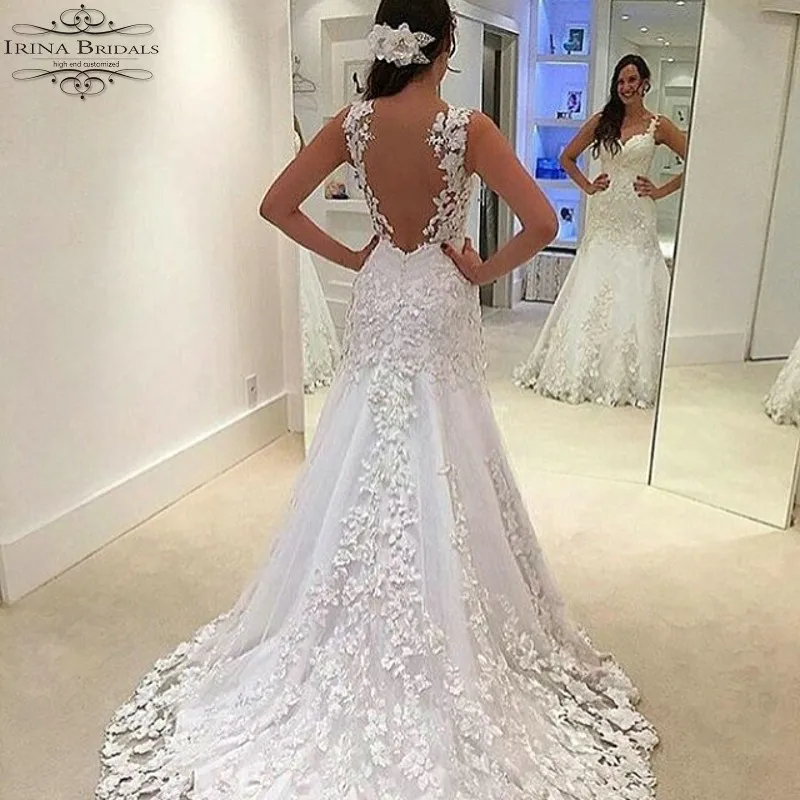 Vestidos de noiva simples e barato/свадебное платье с рукавами-крылышками и кружевной