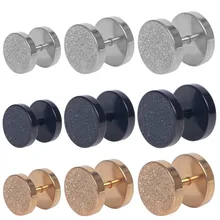 2 шт. Черный Золотой Серебряный 5 7 10 мм нержавеющая сталь беруши плоти тоннели измерительные приборы супы носилки серьги шпильки для пирсинга ювелирные изделия