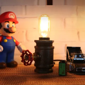 

Industrial Vintage Edison Bulb Desk Lamp Loft Personalized Decoration Water Pipe Table Lamp Night Lighting