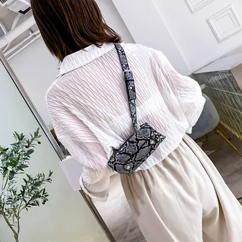 

Women Bags Fashion Outdoor Serpentine Zipper Messenger Sports Chest Waist bolso cintura mujer waist pack bag marsupio donna