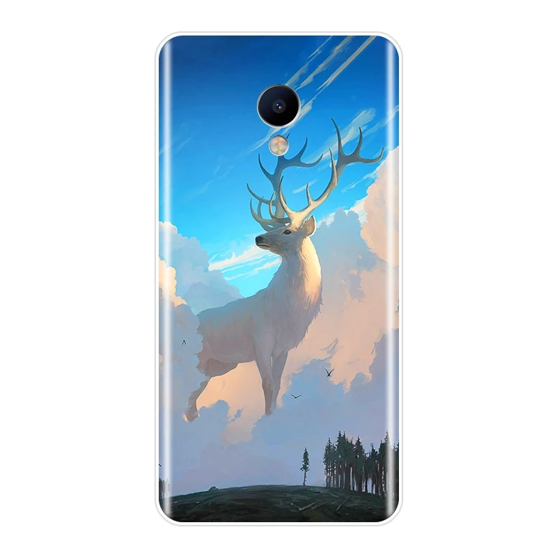 Чехол для телефона Meizu M6 M6S M6T M5 M5C M5S M3 M3S M2 Funny Cat Deer Art силиконовая Мягкая задняя