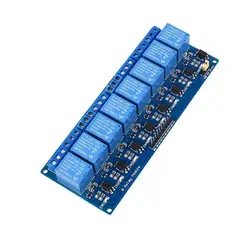 8-канальный релейный Управление Панель плата ПЛК Модуль 5 В Пластик электронный Компоненты для Arduino