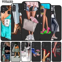 Сексуальная девушка высоких каблуках с украшением в виде цветка, мягкий силиконовый чехол для samsung Galaxy A50 A10 A20 A10E A20E A30 A40 A60 A70 M10 M20 M30 Etui