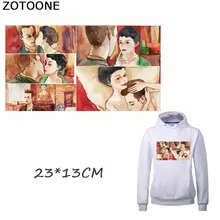 ZOTOONE пара любовь патчи теплопередача для одежды DIY Футболка полосы аппликация на футболку пользовательские наклейки железные передачи E