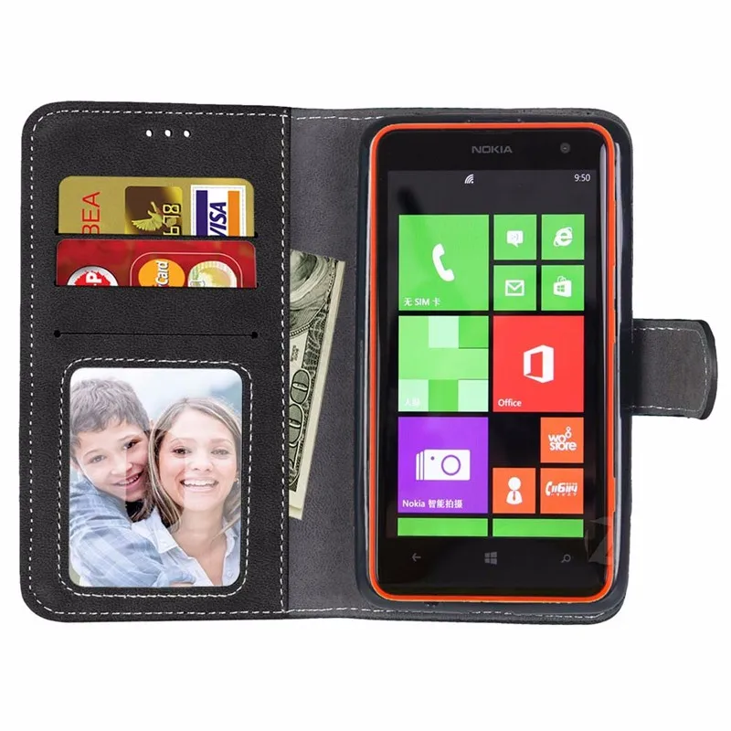 For Nokia Lumia 625 Case Luxury Wallet PU Leather Back Cover Phone Case For Microsoft Lumia 625 625h Case Flip Protectiv Bag (10)