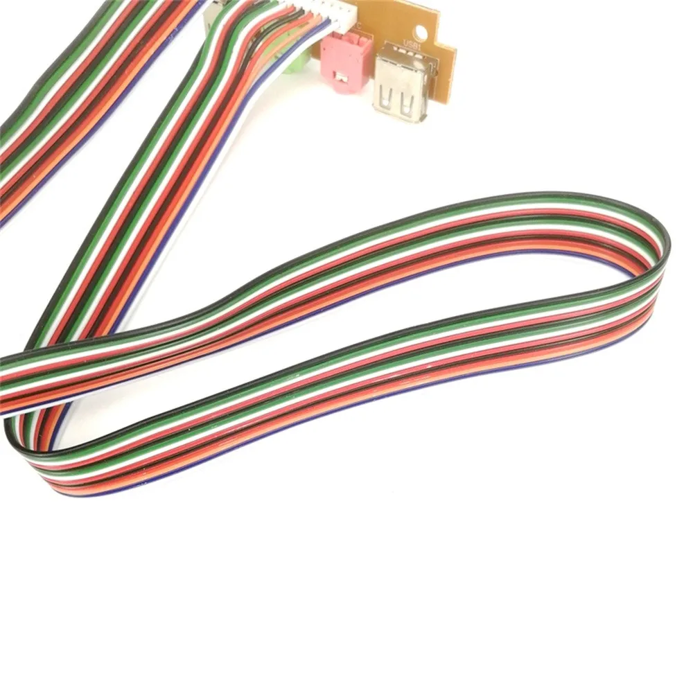 Стильный тонкий 2 USB прочный и прочный ПК чехол для компьютера 7,4 см Передняя панель USB аудио порт микрофон кабель для наушников#81