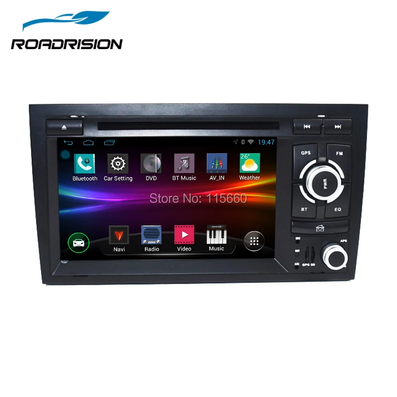 RoadRision 2Din автомобильный dvd плеер Android 6 0 для Audi A4 2002 2008 S4/Seat Exeo с Wifi GPS навигацией