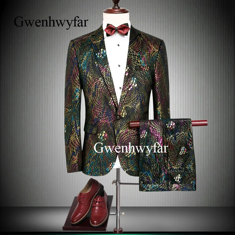 

Gwenhwyfar 2019 Men Groom Tuxedos for Wedding Suit 2019 Notch Lapel Two Piece Jacket Pants Formal Man Suits Blazer Latest Style