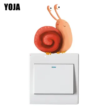 

YOJA Cartoon Snail Kids Room Decor Wall Sticker PVC Colored Switch Decal 8SS1086