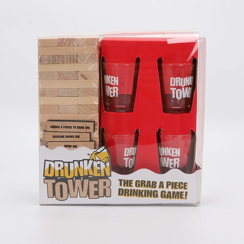 Drunken Tower Jenga игры Алкогольная игра бинго Рождественский подарок ночной клуб вечерние настольные игры веселая жизнь настольная игра