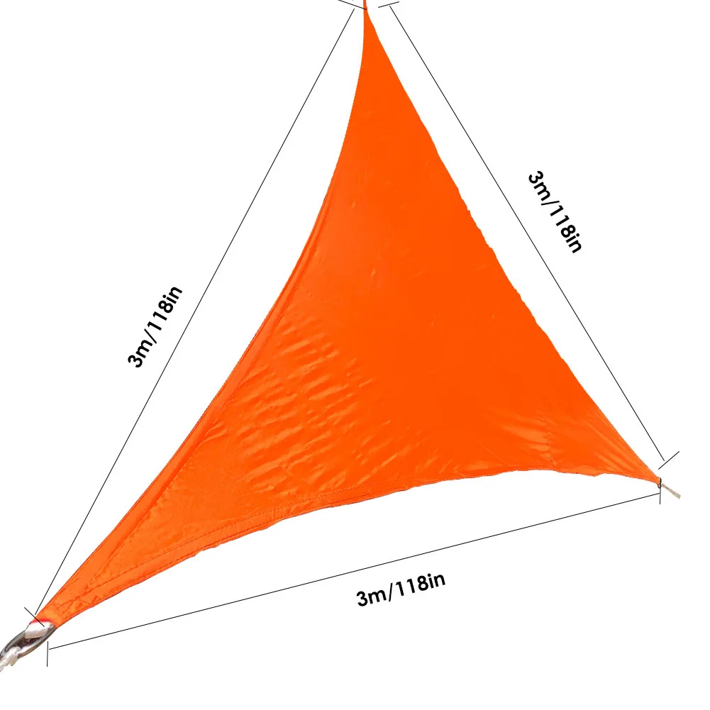 УФ Водонепроницаемый треугольников солнцезащитный навес 3 м x 3 м x 3 м навес для защиты от солнца тент наружный двор бассейн навес для беседки затенение парк