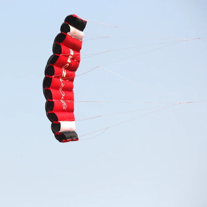 High Quality  1.8m  Dual Line Parafoil Kite For Adult With Control Bar Power Braid Sailing Kitesurf Rainbow Sports Beach 4