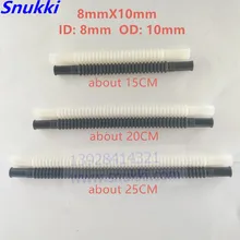 ID8 OD10 Высокое качество 8*10*15 20 25 см белый черный цвет нейлоновая трубка Фуле линия сильфонные гофрированные трубы для топливного насоса пластик 5 шт