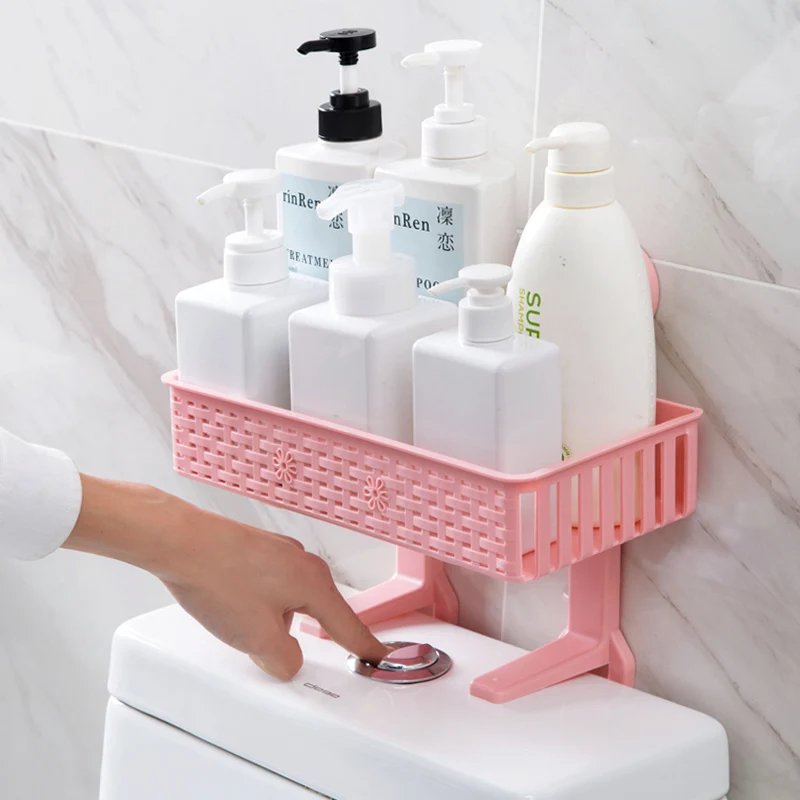 

Home no perforation knitting bathroom furniture stand toilet wall hanging toilet receiving stand