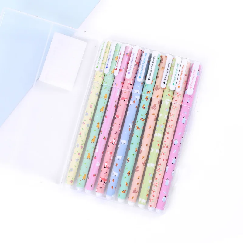 10 шт./компл. гелевая ручка Kawaii canetas coloridas Эсколар цветок lapices kalem звездное небо boligrafo papelaria escritorio stylo милые