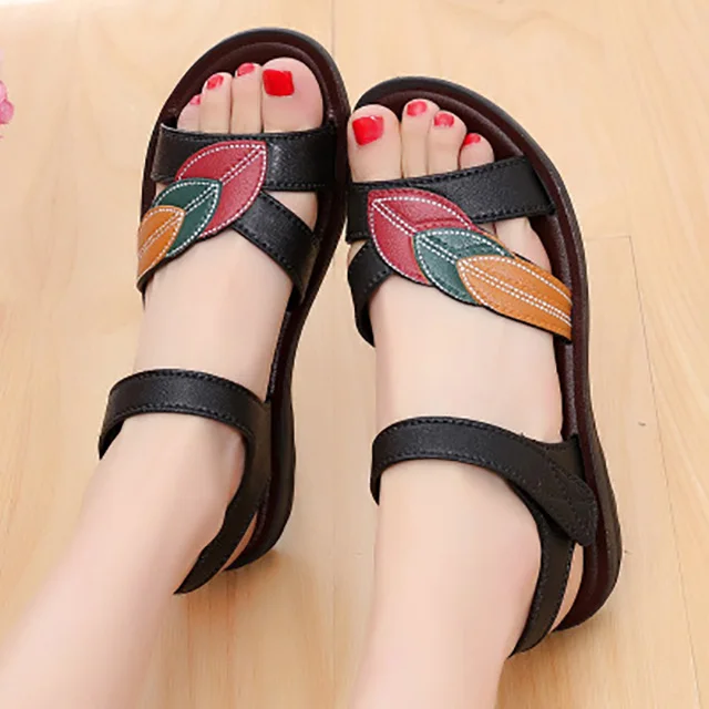 Plus Size 42 Women Sandals Soft Bottom Women Shoes 2019 Flat Sandals  Slip-on Mother Shoes Ladies Shoes Woman Sandalie Footwear - AliExpress Shoes