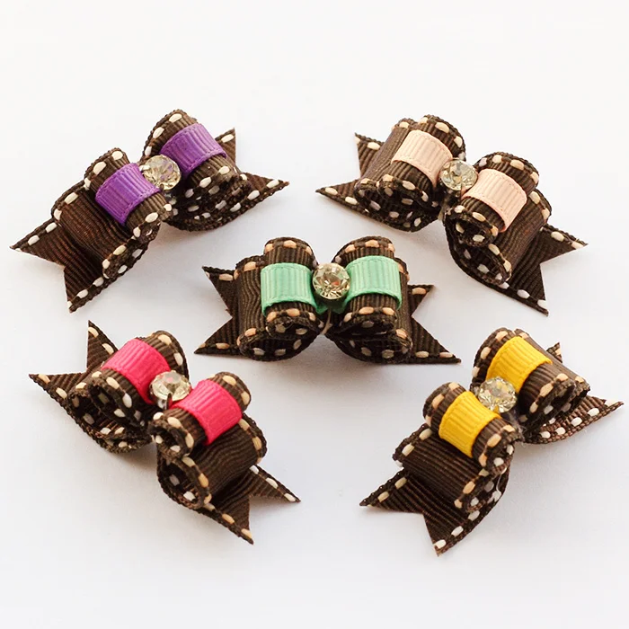

Handmade Accessories Dog Simplicity In Europe And America Style Ribbon Bow DB272. Dogs With Bows, Dog Supplies.