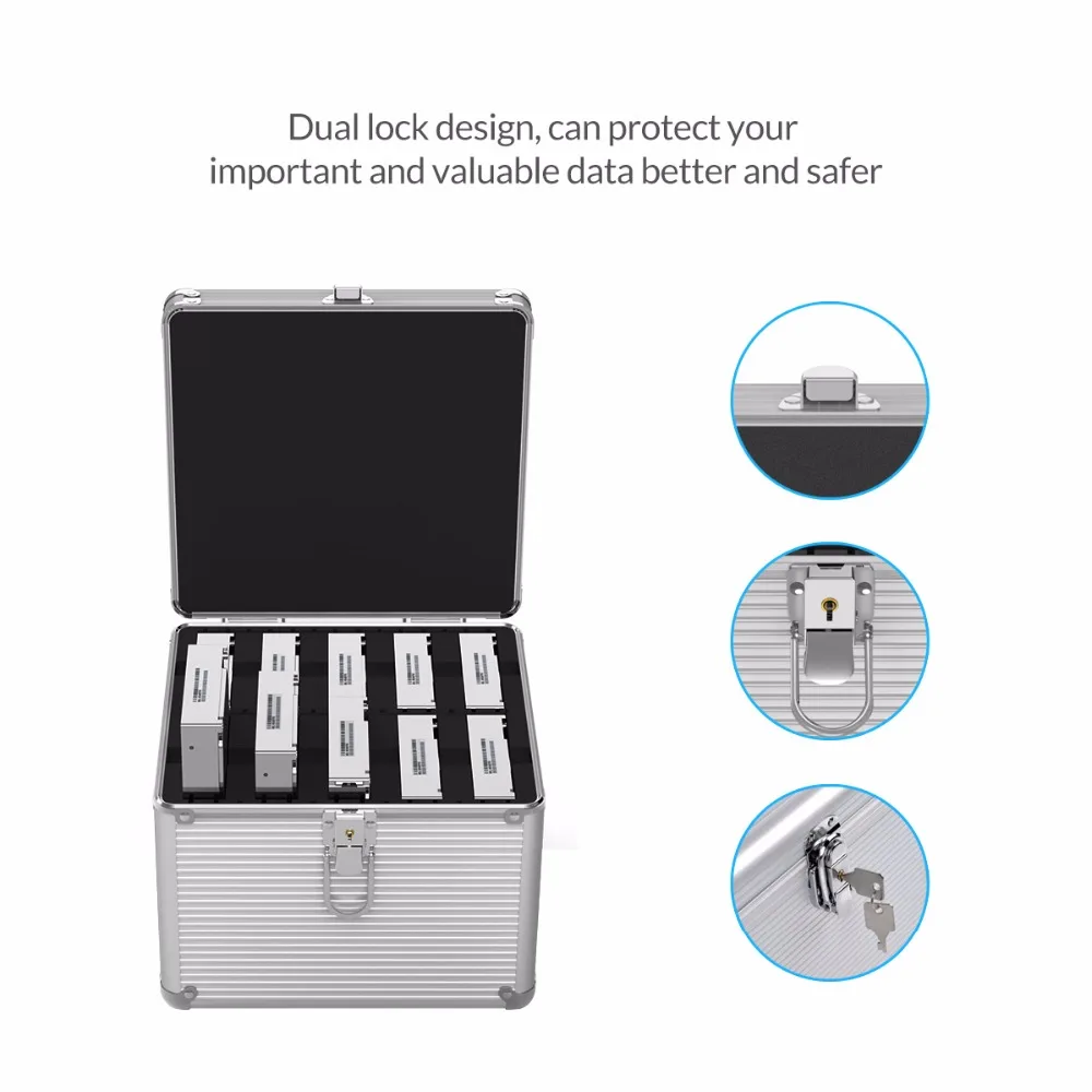 Orico BSC35 Алюминиевый жесткий диск защитная коробка 5/10 3,5 дюймовый ...