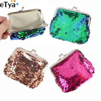 

eTya Small Coin Purses Fashion Women Mini Coin Money Wallet Pouch Bling Kids Coin Key Wallet Bag Kids Christmas Gift