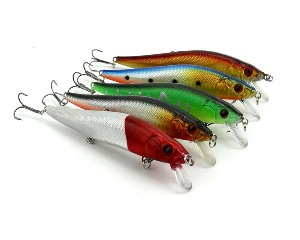 20Pcs Minnow Fishing Lure Swim Hard Bait 14cm 23g Artificial Plastic