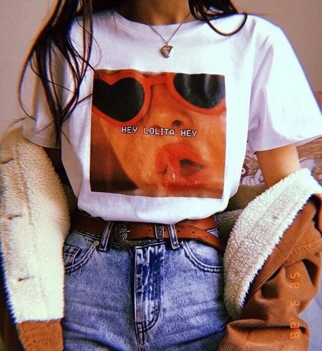 

kuakuayu HJN Hey Lolita Hey Lana Del Rey Musical Punk Rock Man Women T-Shirt Summer O-neck Fashion Style Casual Tee Shirt