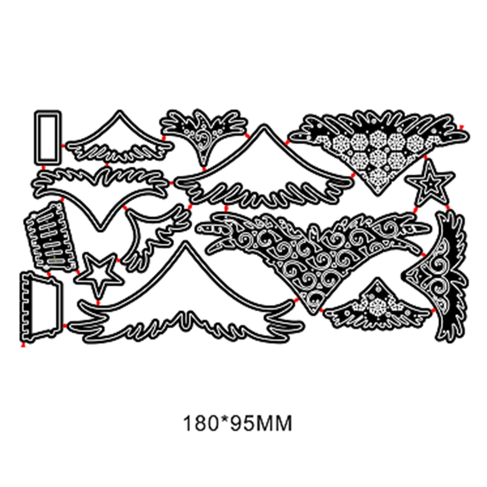 Estel металлические Вырубные формы рождественская елка крафт трафарет для поделок Скрапбукинг тиснение декоративные бумажные карточки ремесло Вырубка