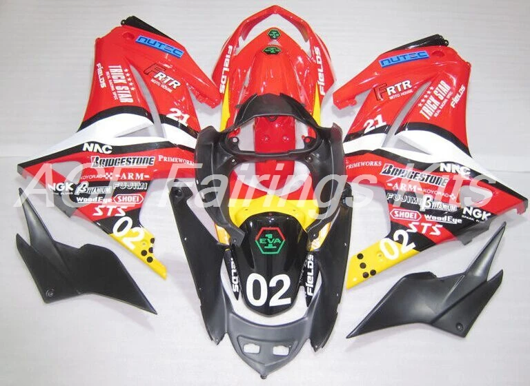 Литья под давлением ABS обтекатель комплект подходит для Kawasaki ninja 250r 250 2008- EX250 08 09, 10, 11, 12, 13, 14, ZXR250 Обтекатели красный