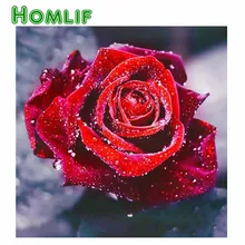 5d diy на заказ алмазная живопись набор для картин из алмазов eigen foto утренняя роза в росе полный квадратный стежок Алмазная вышивка мозаика