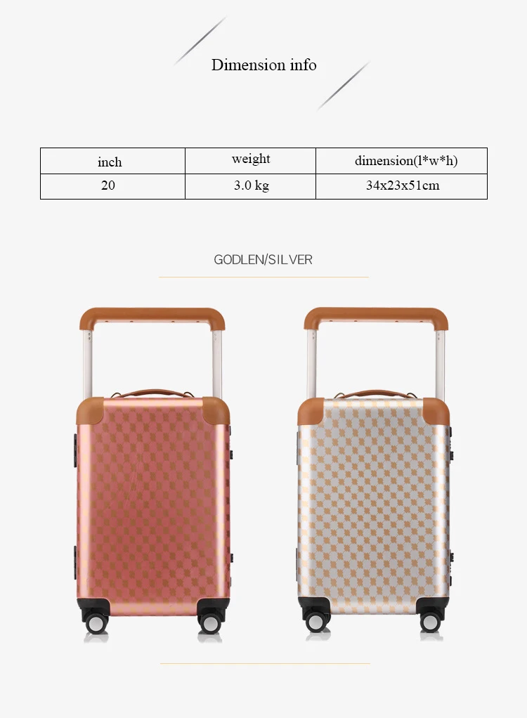 Дорожный чемодан-тележка с алюминиевым каркасом на колесиках, багажный чемодан, чемодан с замком TSA, bavul mala de viagem maletas carro