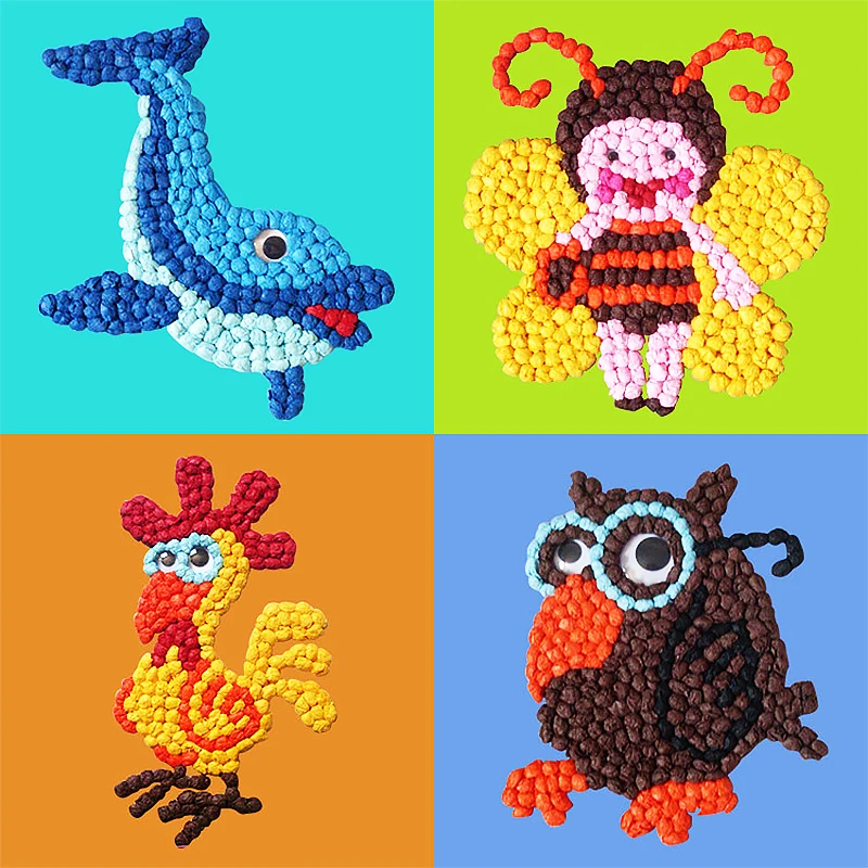 Creative Colored Paper Hand Rubbed Children Collage PuzzlesBaby PuzzleDIY Handmade Cartoon Animal Sticker Family Fun Game In Puzzles From Toys Creative Colored Paper Hand Rubbed Children Collage PuzzlesBaby PuzzleDIY Handmade Cartoon Animal Sticker Family Fun Game In Puzzles From Toys