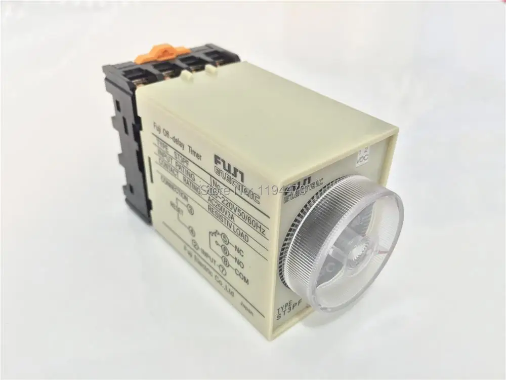 

5 set/Lot ST3PF DC 24V 60S Power Off Delay Timer Time Relay 24VDC 60sec 0-60 second 8 Pins With PF083A Socket Base