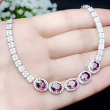 Pyrope браслет-цепочка натуральный и настоящий pyrope браслет-цепочка из серебра 925 пробы 0.95ct* 5 шт драгоценный камень# BL18120608