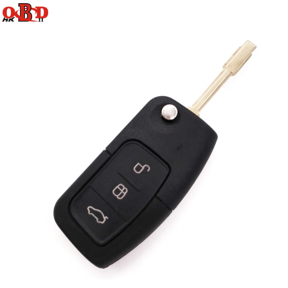 

HKOBDII Brand New Folding Flip Remote Key 3 Button For FORD focus mondeo 433MHZ WITH LOGO