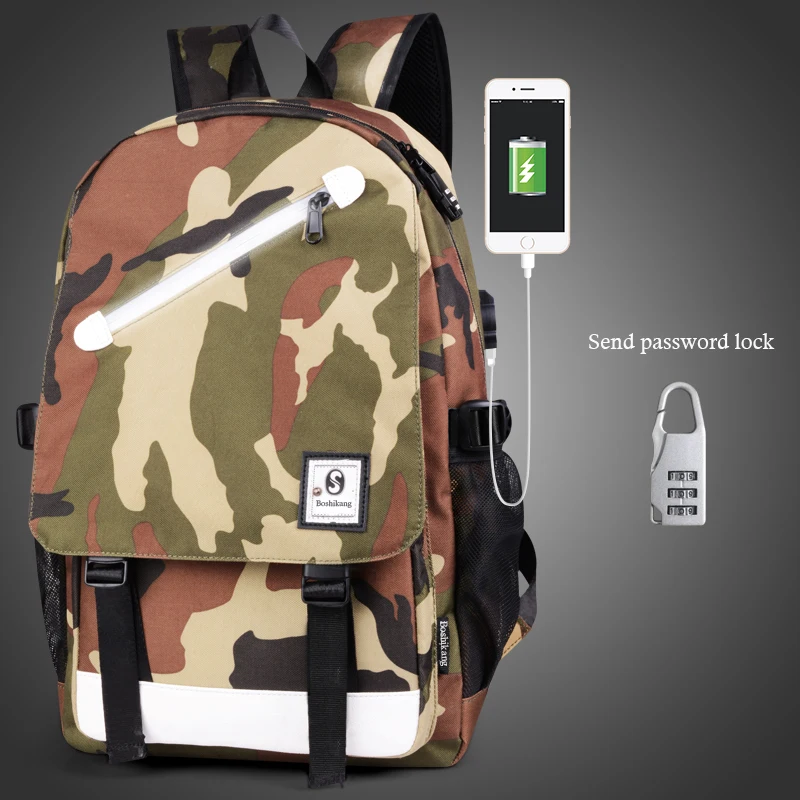 

2019 Anti-theft Men Backpack Vintage Color School Backpack For Teenager Trendy Casual Backpack USB Charging Men Bag Casual