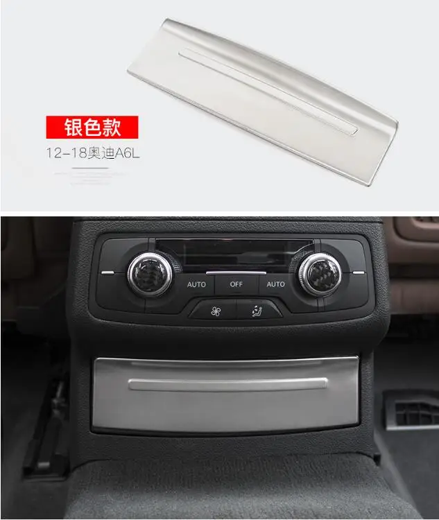 For 12-18 new Audi A6L retrofitted rear row lighter panel interior trim sequins upgrade accessories.