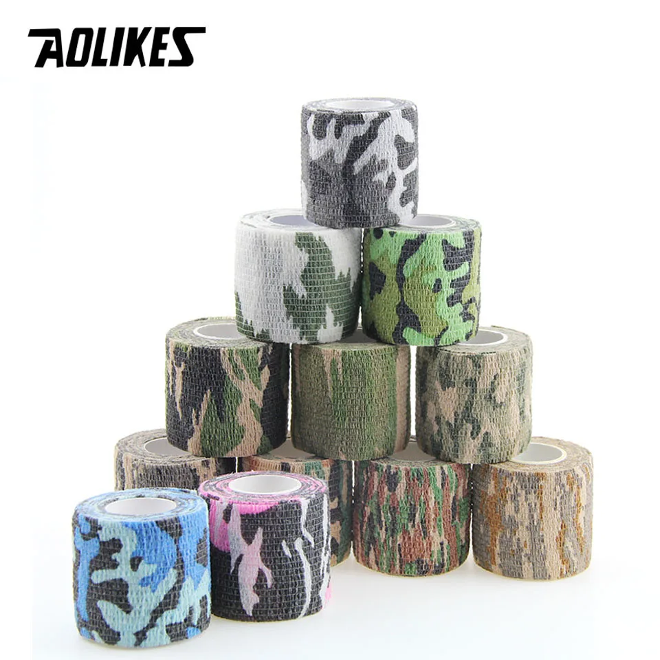 AOLIKES 5CM*450CM Waterproof Medical Therapy Self Adhesive Bandage Muscle Tape Finger Joints Wrap First Aid Kit Pet Elastic Band