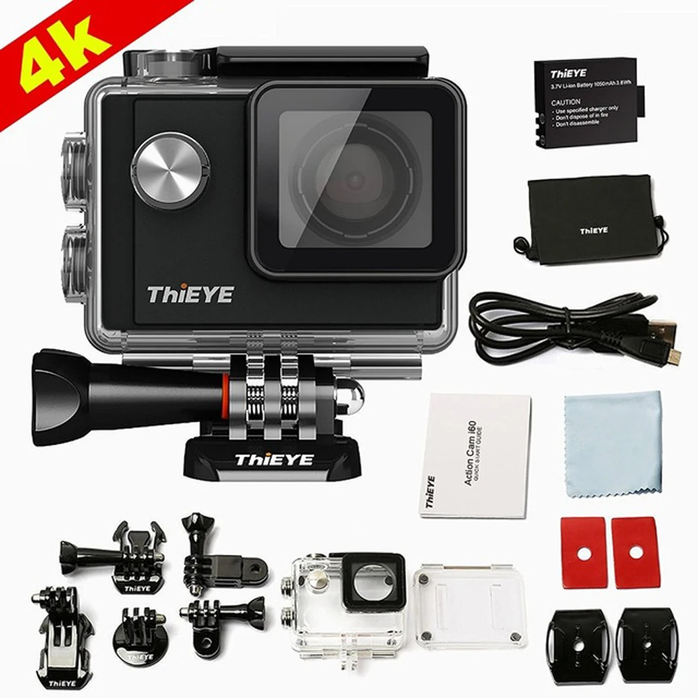 Thieye 4K 1080P Wifi 12MP 170D Remote Sport Action Camera Adventure Video Helmet Cam Ultra HD Camcorder 30M go waterproof pro