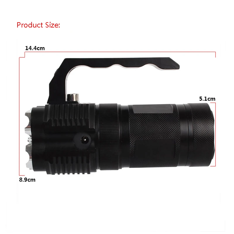 Мощная светодиодная вспышка cree xm t6 использует 4*18650 аккумулятора с прямой