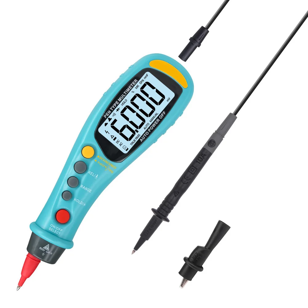 

Digital Multimeter Auto-Range True RMS NCV 6000 Counts AC/DC Voltage Car Electronic Meter @8 JDH99