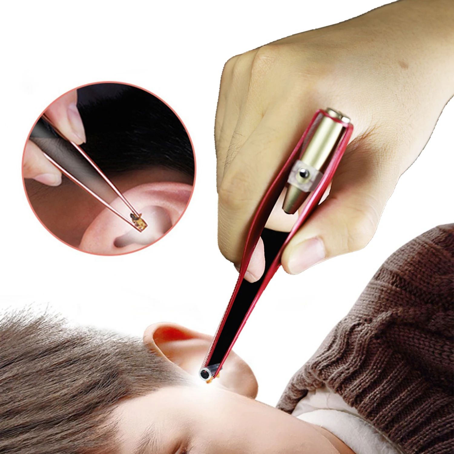 

Ear Wax Pickers Cleaner Ear Wax Removal Tools LED Flashlight Tool Set Ear Picks Wax Removal Tweezers Ear Pick Clean Tools Care
