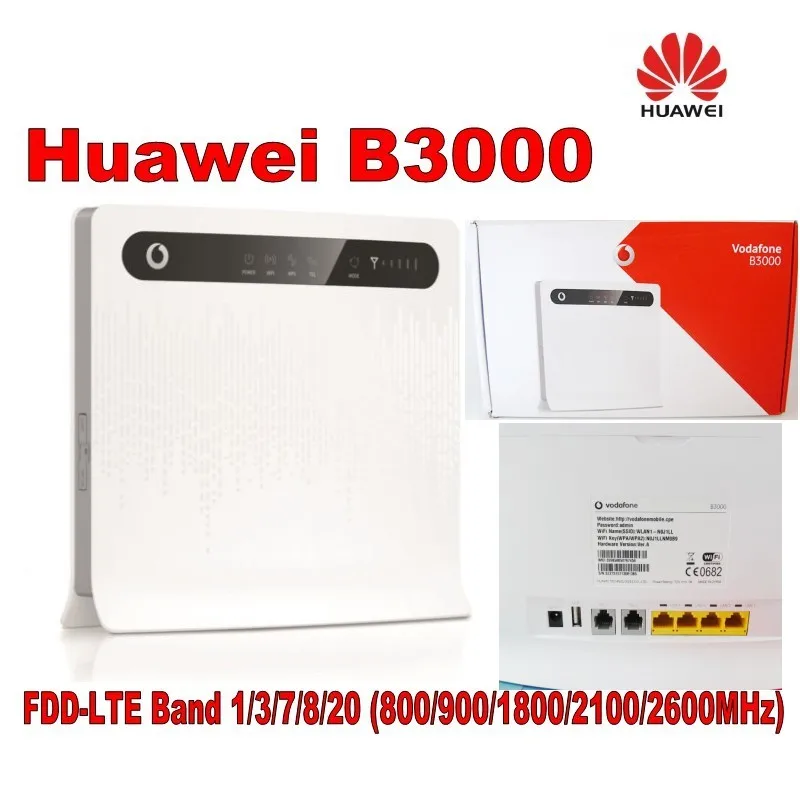 Huawei B3000 Vodafone 4G WI-FI маршрутизатор разблокирован 4 г 150 Мбит/с LTE CPE беспроводной маршрутизатор+ 2 шт. B3000 антенны