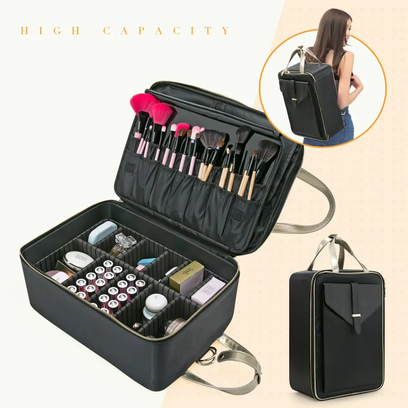 

New large cosmetic bag professional portable waterproof makeup manicurist Beauty Box
