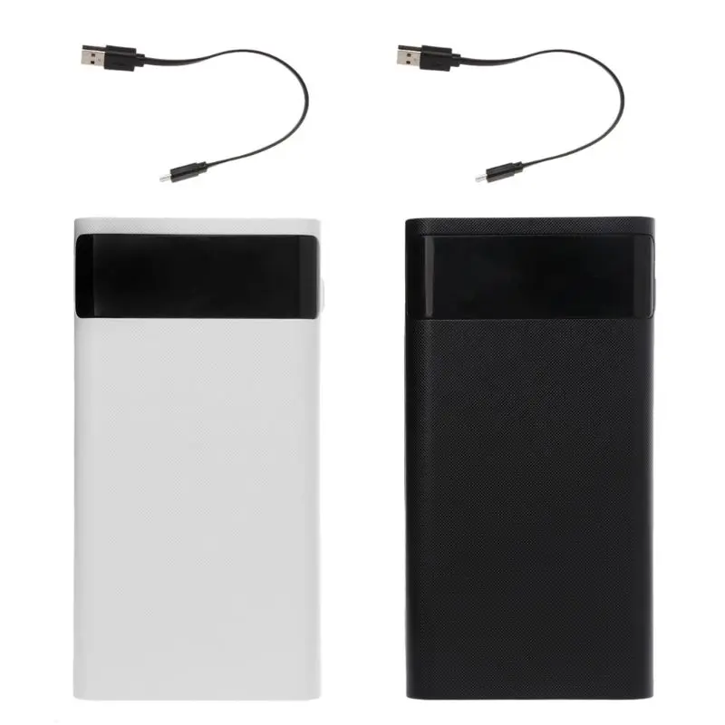 

QC 3.0 Type C PD 6x 18650 Battery DIY Power Bank Box LED Light Dual USB Charger For iPhone Samsung Cell Phone Tablet