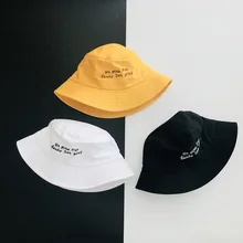 Fisherman's hat spring and autumn new fashion simple embroidery letter cap