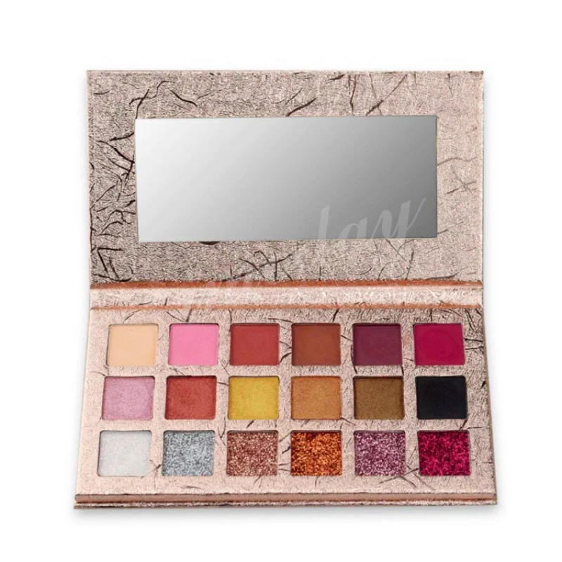 

New 18 Color Eyeshadow Palette Makeup Cosmetics Maquiagem Diamond Glitter Metallic Creamy Pigmented Professional Shadow